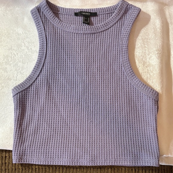 Forever 21 Lilac waffle Textured Tank Top size medium - Picture 1 of 4